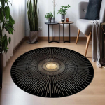 P&auml;ikesepaiste &uuml;mmargune vaip - Minimalistlik keskaja stiilis siseruumide &uuml;mmargune vaip, Pehme uksematt v&otilde;i vannimatt elutuppa, esikusse, kodukaunistus Diameter 60cm