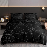 Tekikottide komplekt 1 * tekikott + 2 * padjap&uuml;&uuml;r Spider Web Digital Print voodipesukomplekt, pehme ja mugav tekikott magamistuppa 135X200cm