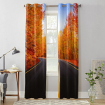 Must tee s&uuml;giseses metsas Aknakardin elutoa jaoks Magamistoa kaunistus Kardinad Luksuslik k&ouml;&ouml;k Valance kardinad 135W x 60H(cm) x1