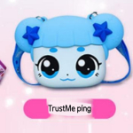 Tiniping tegelaskuju n&auml;oga silikoonkott purple