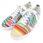Pristine Christian Louboutin sneakers Lewis Junior Border all-over pattern multicolor Used blue