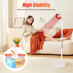 275W Reguleeritav infrapunane soojuslamp lihas- ja liigesevalu leevendamiseks, 360&deg; p&ouml;&ouml;ratav infrapuna terapeutiline valgus, 0-115℃ temperatuurikontroll US Plug valge