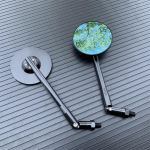 10 mm universaalsed mootorratta k&uuml;ljepeeglid CNC alumiiniumist &uuml;mmargused sinised objektiivid, tahavaatepeeglid mootorrattale