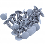 AUTO -30 Pieces Plastic fastening screws Gray Flange Fender Bumpers Clips For 6mm x 6.7mm Hole as pic