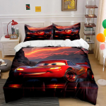 Kohandatav nimega voodipesukomplekt Blester McQueen Tekikate Multikate Auto Tr&uuml;kiga Padjap&uuml;&uuml;r Voodipesukomplekt Laste Kingitus 100x135cm-2pcs