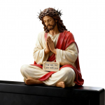 K&auml;sitsi maalitud Jeesuse kujud Usuline vaikskulptuur &Auml;ra karda, sest ma olen sinuga Jeesus vaikne laua kaaslane kuju CN