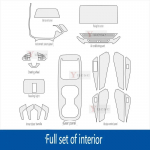 Volkswagen VW ID 3 ID3 Auto Kaitsev Salongi Kleebis Keskpaneel K&auml;igukang Navigatsioon Aken TPU L&auml;bipaistev Kile Left Driver Seat