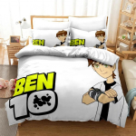 3D Multifilmi Ben10 Tekikott Padjap&uuml;&uuml;riga Voodipesukomplekt &Uuml;he- Kahekohaline Twin T&auml;is Queen King Suurusega Voodikomplekt Kodutekstiilidele EU Single(135*200cm)3pcs
