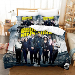 Brooklyn-Nine-Nine Voodipesukomplekt &Uuml;heinimese Twin T&auml;is Queen King Suurusega Voodikomplekt T&auml;iskasvanud Poiste Magamistoa Tekikatted 3D Prindiga Uus EU Single(135*200cm)3pcs