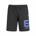 Emporio Armani EA7 SS24 Logotr&uuml;kiga L&uuml;hikesed Vabaaja Bermuda P&uuml;ksid Meeste l&uuml;hikesed p&uuml;ksid Must 3DPS76-PJSHZ-1200 XS