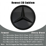 Mercedes Benz GLC X253 GLE W167 GLS X167 V W447 jaoks L&auml;ikiv Must ja H&otilde;bedane LED Peegli stiilis Esiv&otilde;re T&auml;he Embleem Logo