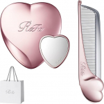 ReFa HEART MIRROR & HEART Kamm Aira Komplekt Roosa Kuld Kompaktne Peegel Juuksekamm Kaasaskantav Ilukomplekt