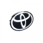 3D autologo embleem Toyota Corolla Camry RAV4 LANDCRUISER Highlander Yaris Vios Alphard Prado Reiz Wish jaoks, esiv&otilde;re ja kapott 10cmX7cm must