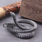 Viiking Ouroboros vintage punk kaelakee meestele ei tuhmu roostevaba teras moodne ehtepidu t&auml;navakultuur 60cm black