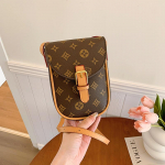 Peen mobiiltelefoni kott naiste uus k&otilde;rgekvaliteediline tr&uuml;kitud &otilde;lakott retro mitmek&uuml;lgne v&auml;ike ruudukujuline kott trendikas messenger kott 14cm*13cm*19cm