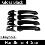 for Jeep Grand Cherokee WK2 2011~ 2012 2013 2014 2015 Gloss Black Outer Door Handle Cover Protective Sticker Car Accessories 4Handle 1 Kyehole black