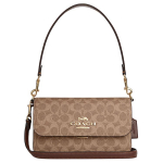 Coach Brynn 23 Logo surunupuga kinnitus Crossbody &otilde;lakott Naiste kotid Pruun-Kollane Pruun CX798-IMXHE Basic Set (Bag+Dust Bag)