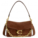 Coach Chain Tabby 26 Logo Keti Kaunistus Suede Nahast Risti Keha &Otilde;la Kott Keskmine Naiste Kotid Messing Soe-Pruun CCK51-B4WBR Gift Box Set (Basic Set+Black Box)