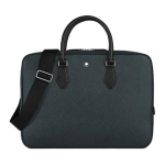 Montblanc Artisan Series Br&auml;ndi logo Klassikaline nahast portfell Meeste portfell Tume sinine MB220333 Basic Set (Bag+Dust Bag)