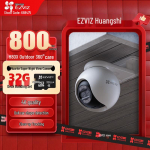 Ezviz H80X 8MP 4K V&auml;litingimustes Kahe PTZ WiFi Turvakaamera (CN versioon) Camera + 32GB Card
