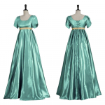 Satiinist hommikumantlid Victorian Ball Gowns Empire Waist Gowns Regency hommikumantlid L sinine