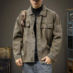 Raske Retro Pestaud Meeste Denim Jakk Lahtine Suur Suurus Trend &Uuml;hendamine Vabaaja T&ouml;&ouml;riiete Jakk 2XL kaamel
