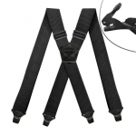 1 tk raske t&ouml;&ouml; rihmad meestele 3,8 cm lai X-Back 4 plastikust haaratsiga klambrid Reguleeritavad elastsed p&uuml;ksid p&uuml;ksid traksid rihma v&ouml;&ouml; must