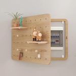 M&otilde;&otilde;dikukate Moodsad Dekoratiivpaneelid Elektrikarp Peidetud P&otilde;hjamaade Pegboard Puitpaneelid Riiuliriiul Seinakujundus Elutuba 35x25cm gray