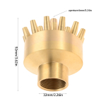 1tk DN25/DN40 Universaalne Tiigifont&auml;&auml;nipihusti Aiaveeotsik Pihustid Sprinkleripead Emakeermega 1 tolli/1,5 tolli Messing beige