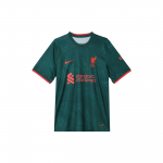 Nike Liverpool FC 2022/23 Stadium Logo Prindiga &Uuml;mmarguse Kaelusega L&uuml;hikeste Varrukatega Jalgpallis&auml;rk Meeste Topp Roheline DM1835-377 XS