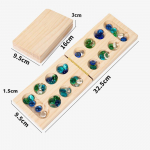 Mancala lauam&auml;ngukomplekt Pere m&auml;ngud Mitmev&auml;rvilised helmed Vanus 7+ Puidust Kokkupandav Peo kingitus T&auml;iskasvanud Kogu pere Poisid T&uuml;drukud