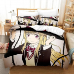Yamada-kun ja Seitse N&otilde;ida Voodipesukomplekt Multikas Anime kolmeosaline komplekt T&auml;iskasvanu Laps Magamistuba Tekikoti Komplektid 3D Kawaii T&uuml;drukud 135x200cm