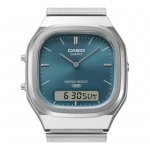 CASIO G-SHOCK seeria, veekindel, moodne ja lihtne igap&auml;evaeluks, Kvarts, Terasest rihm, , sama stiil meestele ja naistele, sinine sihverplaat AQ-240E-3AJF sinine
