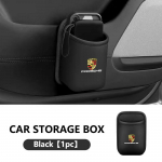 Nahast Auto Vee topsihoidja Auto Ukse topsihoidja Tagaistme joogihoidja Porsche Cayenne Panamera Macan 911 Cayman jaoks must