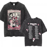 Pestud Vintage System of A Down T-s&auml;rk Meestele Naistele Puuvillane Kvaliteet L&uuml;hikeste Varrukatega T-s&auml;rgid Meessoost Rockimuusika B&auml;ndi Multikakujutisega Graafilised T-s&auml;rgid M