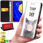 Rahakotit&uuml;&uuml;pi &uuml;mbris Motorola Edge 60 Pro jaoks - Bluemooni kate tr&uuml;kiga + 9H klaas