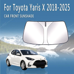 Auto esiklaasi p&auml;ikesekate Soojusisolatsioon P&auml;ikesesirm Suvised autotarvikud Toyota Yaris X 2018-2025 2019 2020 2021 2022 jaoks white