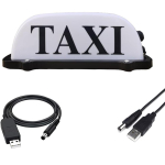 USB-laetav aku Takso m&auml;rgistusvalgusti, Katuse taksom&auml;rk magnetilise veekindla taksoauto katuse &uuml;laosa valgustatud m&auml;rgiga valge