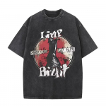 Pestud Vintage Limp Bizkit Graafiline T-s&auml;rk Mehed Naised Hip Hop Vabaaja &Uuml;leliigne L&uuml;hikeste Varrukatega T-s&auml;rgid Unisex Streetwear V&auml;rv() S