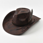K&auml;sitsi valmistatud Sulgedest Aksessuaarid Fedorad M&uuml;ts Vintage L&auml;&auml;ne Kauboi M&uuml;ts V&auml;litingimustes Reisimine Pidu T&auml;navastiil Sombrero Hombre M&uuml;tsid Can Be Adjusted
