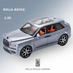 1:20 Rolls-Royce maastur Cullinan sulamist luksusauto mudel valatud metallist m&auml;nguauto automudel heli ja valgusega tagasit&otilde;mmatav kuueukseline lastem&auml;nguasi kingitus hall