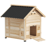 Puidust pardimaja kahe ukse, avatava katuse, ventilatsiooniaukude, eemaldatava p&otilde;hjaga, naturaalse puiduviimistlusega 78 x 90 x 92 cm