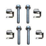 4 tk heitgaasikollektori poldid ja U-mutrid Komplekt 03442 Dodge Ram 1500 Jeep Chryslerile gray