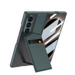 Nahast kaardipesa hoidja kaitsja Samsung Galaxy Z Fold 8 Ultra &uuml;mbrisele klaaskilega mobiiltelefoni kate Galaxy Z Fold 8 Ultra black