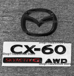 CX60 ABS l&auml;ikiv must Auto Tagumine Pagasiruumim&auml;rk Mazda CX-60 jaoks 3-pin Tagumine Pagasiruumi logo Embleem Kleebis dsgur99