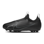 Nike Zoom Vapor 15 S&uuml;nteetiline nahk Libisemiskindel Polsterdus Kulumiskindel Madal l&otilde;ige Jalgpallijalatsid Must Laste DJ5618-001 38.5