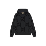 GUCCI Gg Flokeeritud Tr&uuml;kitud Fliisist Kapuutsiga S&auml;rk 768499-XJF37-1868 XS hall