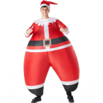Kvaliteetne j&otilde;uludeks t&auml;ispuhutav j&otilde;uluvana kost&uuml;&uuml;m peoks ja cosplayks SantaClaus4 Adult red