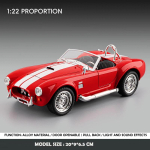 Simulatsioon 1:22. skaala klassikaline Shelby AC Cobra sulamist auto mudel heliga ja tuledega kollektsiooniks valu metallist miniatuurne auto