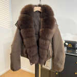 2026 Naiste l&uuml;hike pusa: Paks, soe, karusnahkse kraega parka korea stiilis Small black